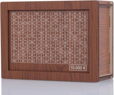 7.87 * 5.71 * 2.64 pulgadas Bancos de dinero de madera para adultos Personalizables y duraderos