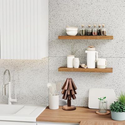 Logotipo personalizado Acceptable Set de trivet de nuez negra de madera para platos y ollas calientes