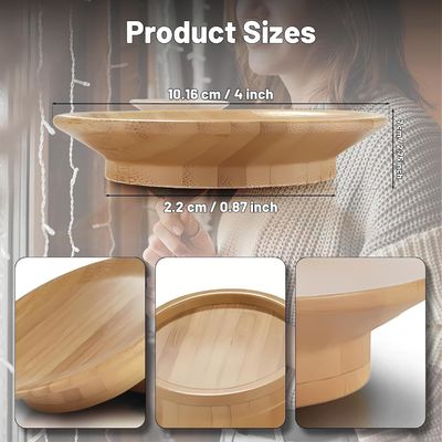 Haga que su fiesta se destaque Bamboo Topper de vidrio de madera para copa de vino