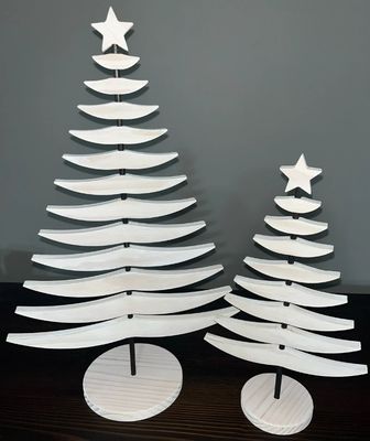 Materiales ecológicos Árbol de Navidad de madera blanqueado moderno para unas vacaciones más verdes