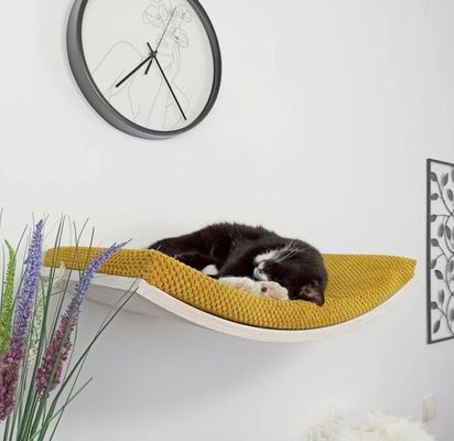 Casa Muebles Estante de percha de madera Lugar para dormir con almohada suave para bebés y niños