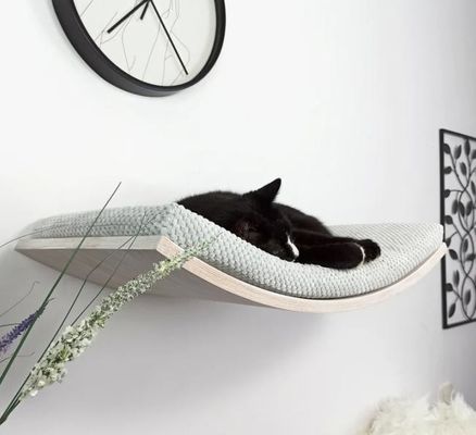 Casa Muebles Estante de percha de madera Lugar para dormir con almohada suave para bebés y niños