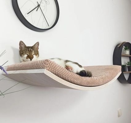 Casa Muebles Estante de percha de madera Lugar para dormir con almohada suave para bebés y niños