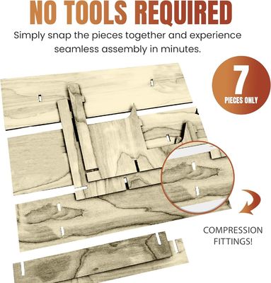 Laminado brillante de 3 capas de madera recta para mostradores de mesa con estantes