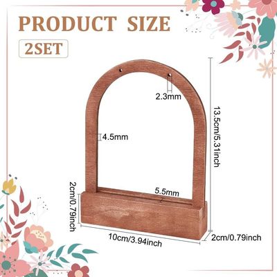 Pedido personalizado Aceptado En forma de arco de madera con base de coco
