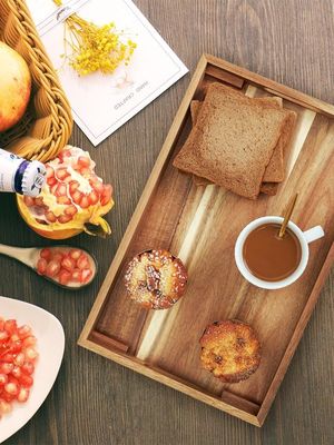 12.6"x12.6"x1.96" Bloques de cortar madera tabla de cortar pan servir bandeja para la cocina