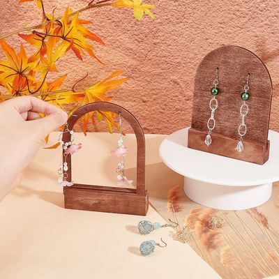 Pedido personalizado Aceptado En forma de arco de madera con base de coco