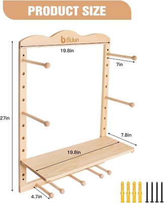 Estante de almacenamiento de la cocina, soporte de esterilla de yoga, montaje de pared para organización de gimnasio de tamaño personalizado