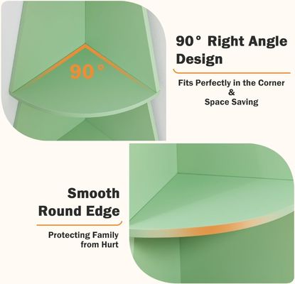 Estilo de diseño Moderno Estantes de esquina altos para niños Estante de libros de árbol de 5 niveles Estante de libros de esquina