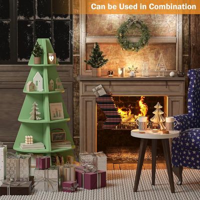 Estilo de diseño Moderno Estantes de esquina altos para niños Estante de libros de árbol de 5 niveles Estante de libros de esquina