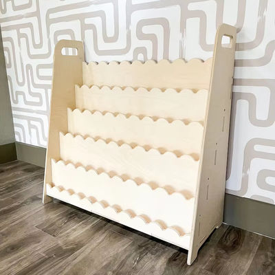 Muebles de madera Montessori Regalo de guardería Estante de libros de madera para función Ahorrar espacio