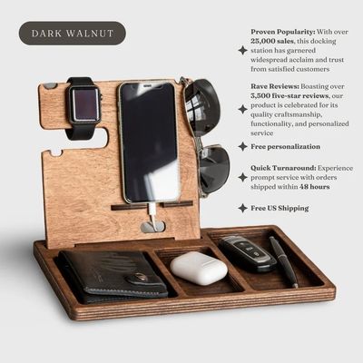 Pedido personalizado Aceptado De color de madera de pino Telefono celular soporte de reloj portador de billetera portador de llaves