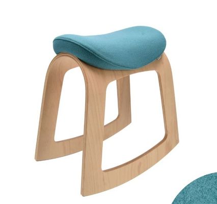 Impresión de la oficina del hogar Ergonomic saddle taburete con construcción moderna de madera