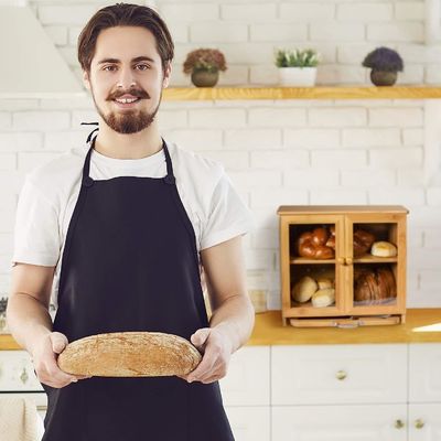 Pedido personalizado Caja de pan de madera multifunción con tabla de corte para escritorio de cocina