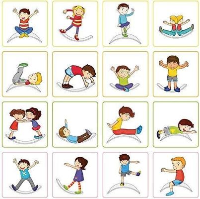 35 pulgadas de madera natural balanza de balanceo de bebé balanza de Montessori Balanza de fitness balanza curva