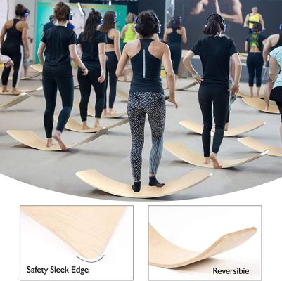 35 pulgadas de madera natural balanza de balanceo de bebé balanza de Montessori Balanza de fitness balanza curva