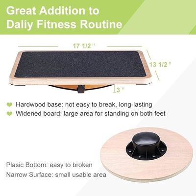 Tabla de balance de madera de resistencia del núcleo de rodillos antideslizante personalizada para espacios interiores y exteriores