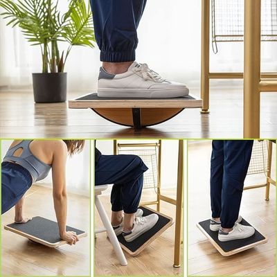 Tabla de balance de madera de resistencia del núcleo de rodillos antideslizante personalizada para espacios interiores y exteriores