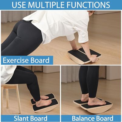 Estabilidad Rocker tablero de oscilación de madera para el equilibrio de los pies de esterilla anti fatiga escritorio de pie