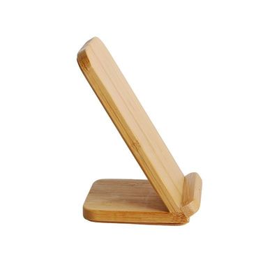 Color de madera personalizado Bambú natural Carga inalámbrica 10W Telefono con paquete de correo