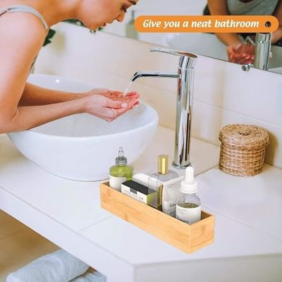 Organizar cubiertos con logotipo personalizado Multi-Debido cajón divisores caja de almacenamiento de madera