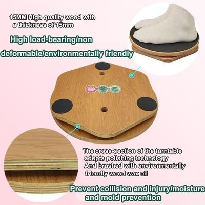 Tabla de equilibrio de madera de estilo rústico de 12 pulgadas tabla de danza anti-deslizante para decoración del hogar