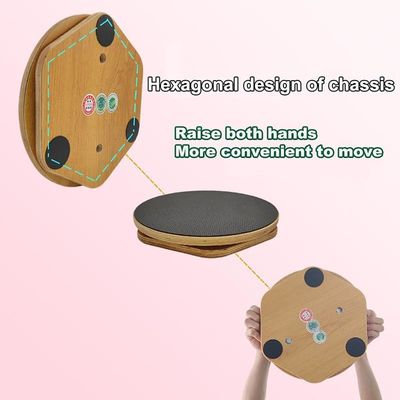 Tabla de equilibrio de madera de estilo rústico de 12 pulgadas tabla de danza anti-deslizante para decoración del hogar
