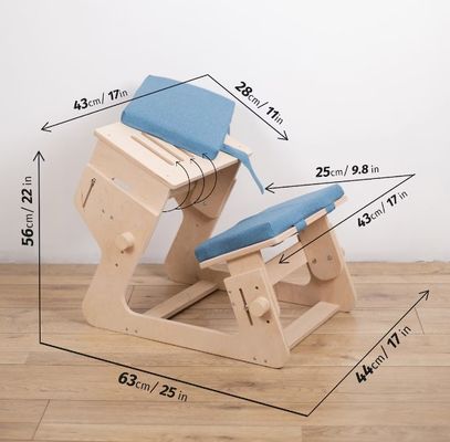 Sala de estar silla de rodillas de madera impresión quemada Regalo ajustable y personalizado