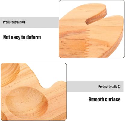 Personalizado 202407 bandeja de conejo Recetas de huevos desviados Recetas de mariscos bandeja de comida para el hogar utensilios de cocina Placas de huevos de madera