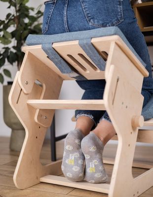 Sala de estar silla de rodillas de madera impresión quemada Regalo ajustable y personalizado