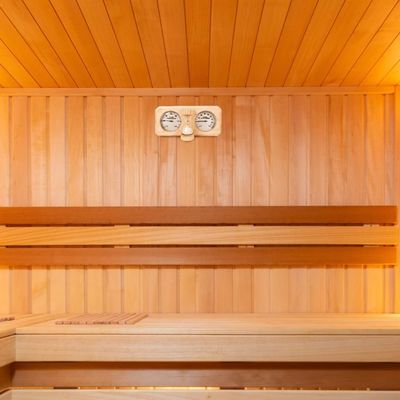 Diseño moderno 3 en 1 termómetro de sauna de madera e higrómetro con temporizador de arena de reloj de arena de 15 minutos