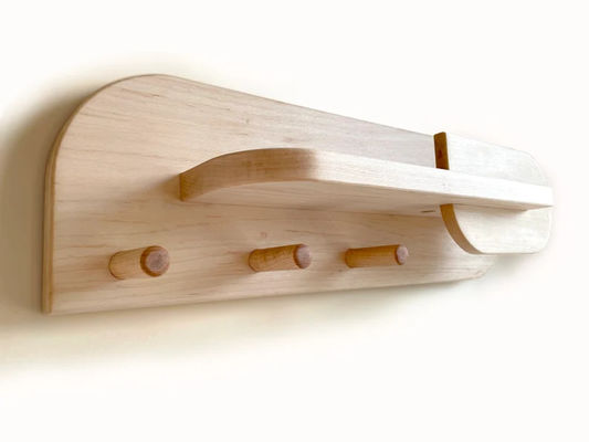 Organizador de entrada de sala de estar montado en la pared con porta llaves de logotipo personalizado