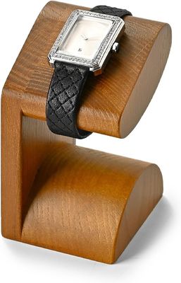 Reloj de madera de acacia de muñeca única, mostrador de madera con serigrafía