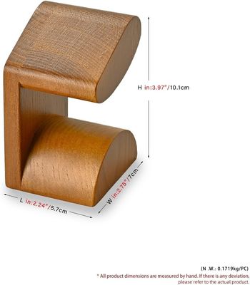 Reloj de madera de acacia de muñeca única, mostrador de madera con serigrafía