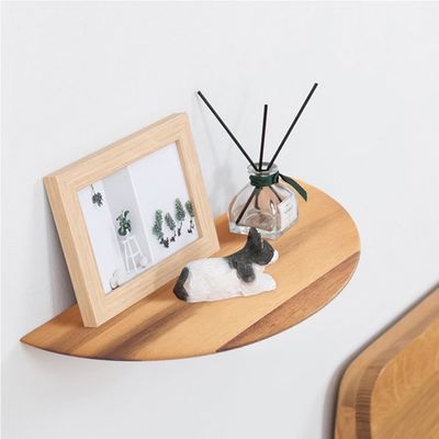 Paquete regalo Conjunto de 3 estanterías flotantes de madera de acacia para sala de estar dormitorio casa de campo