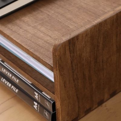 Organizador de bandejas de almacenamiento de carpetas de archivos de escritorio de madera