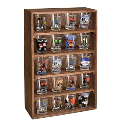 Estantes de pantalla de madera montados en la pared La solución perfecta para almacenar objetos de colección en casa