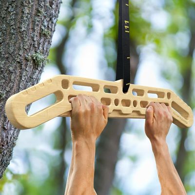 Mejorar el agarre del dedo Tema de madera Portable de escalada en roca Hang tabla con función de entrenamiento de suspensión