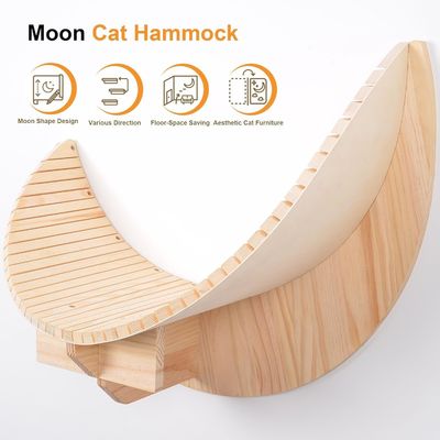 Materiales principales Madera de pino Madera de luna de gato Estante y perchas de gato Estantes de pared Muebles