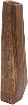 Decoraciones de interiores Vaso de madera con diseño artesanal y soporte de vidrio de color puro