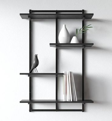 Estante flotante de logotipo personalizado con marco de metal para almacenamiento y exhibición de electrodomésticos de cocina