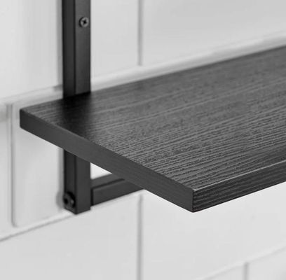 Estante flotante de logotipo personalizado con marco de metal para almacenamiento y exhibición de electrodomésticos de cocina