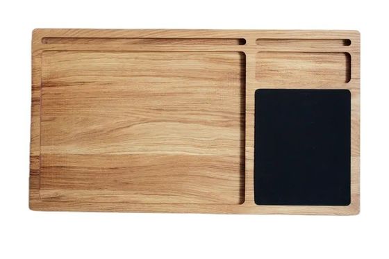 Tablero portátil para computadoras de madera soporte de roble no plegable con mousepad y estación de trabajo
