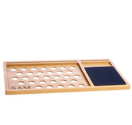 Tablero portátil para computadoras de madera soporte de roble no plegable con mousepad y estación de trabajo