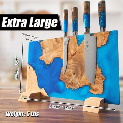 Cuadrado Eco Amigo de Bambú Magnético de cuchillo de la tira para la organización de la cocina