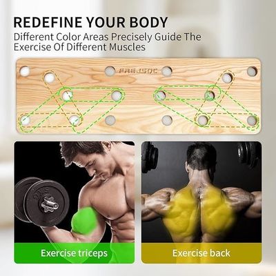 10 en 1 tablero de madera maciza para gimnasio portátil en color blanco / negro / madera