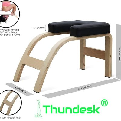 Entrenamiento de equilibrio Yoga Banco de inversión Estilo rústico con material de madera y apoyo de cabeza