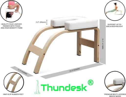 Entrenamiento de equilibrio Yoga Banco de inversión Estilo rústico con material de madera y apoyo de cabeza
