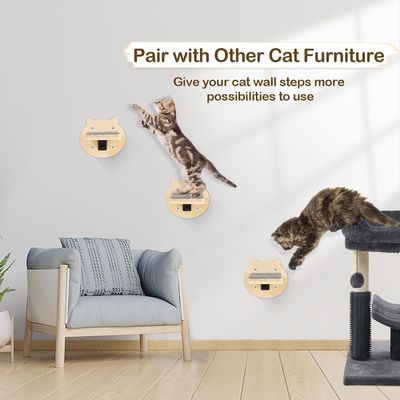 Entrenamiento de perros 3-packs Repisas de escalada para gatos Montado en la pared Pisos de pared para gatos con raspadora