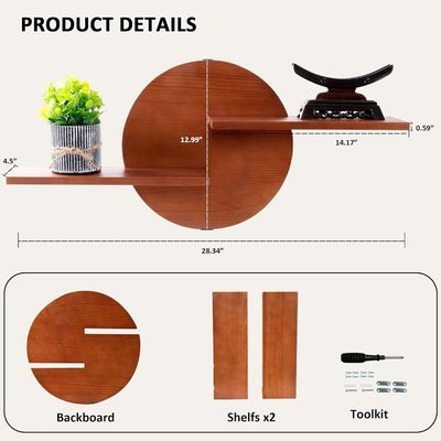 Estante no plegable Display decorativo redondo montado en la pared Estante colgante Estantes colgantes Gran cantidad